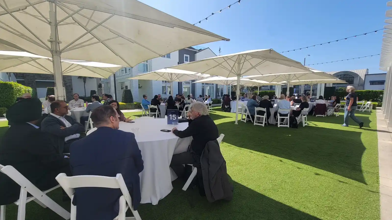 Outdoor networking at Put Data First Summer Bash, Newport Beach